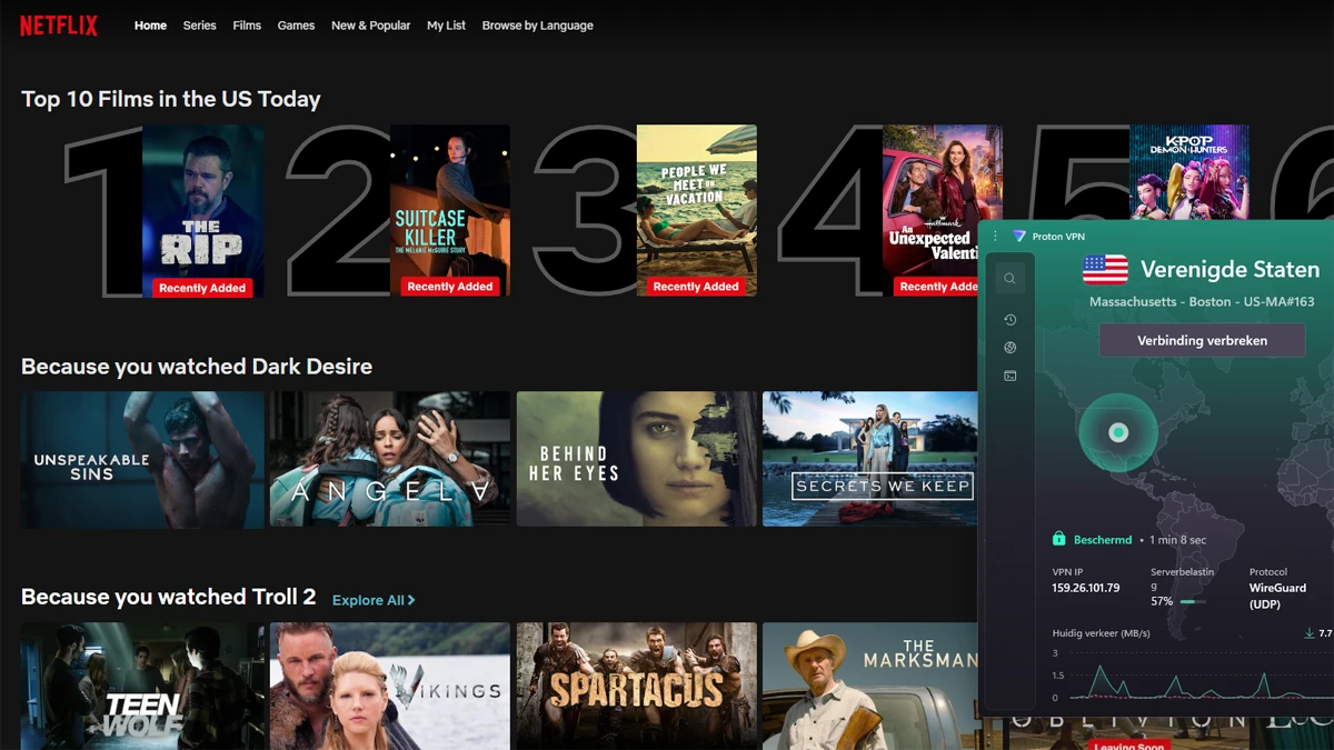 ProtonVPN Netflix US