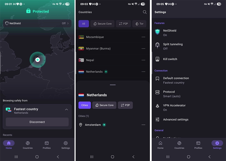 ProtonVPN Android app